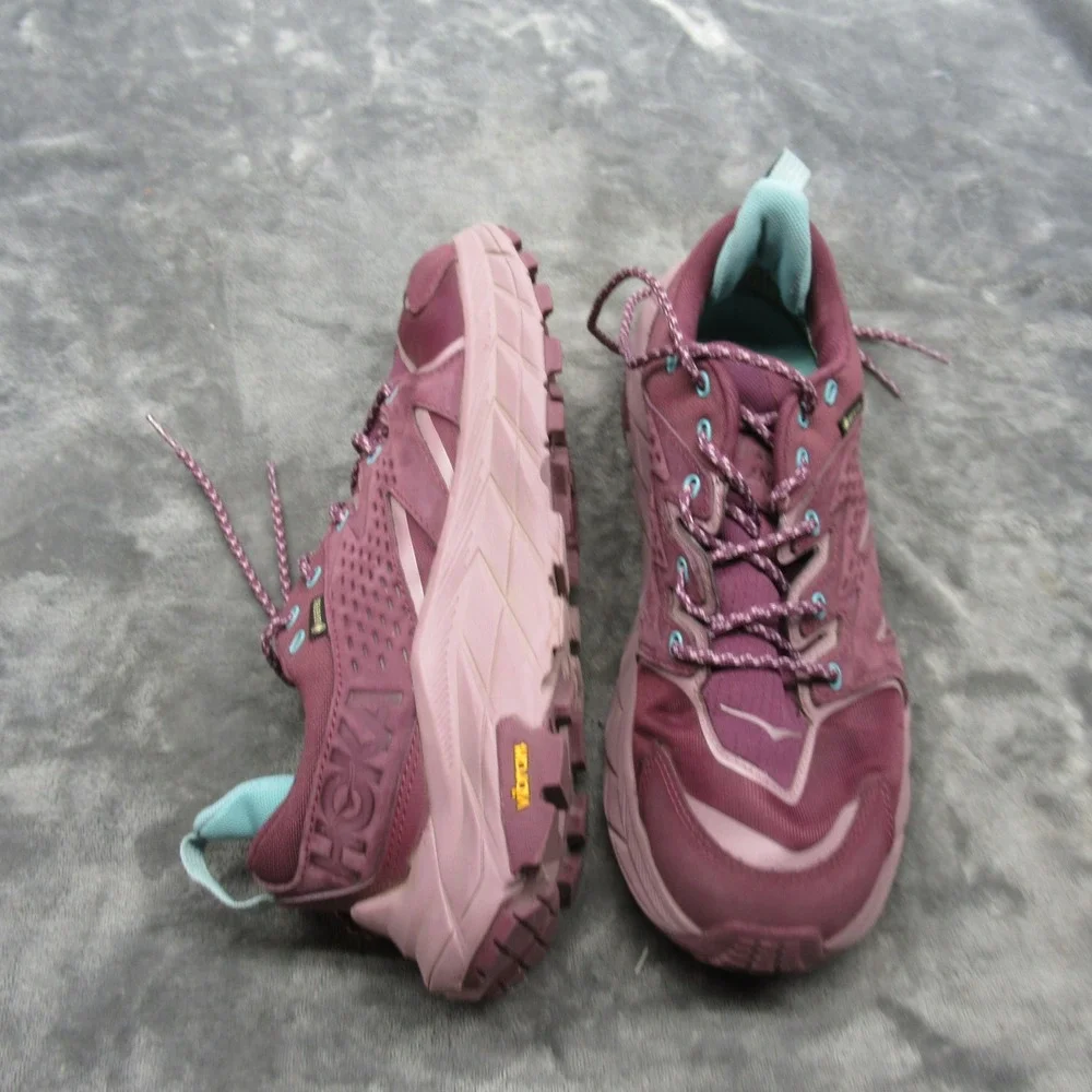 Hoka Womens Shoes 8.5 B Anacapa Low GTX Purple Trail‎ Goretex Light Grippy EUC - Picture 2 of 16